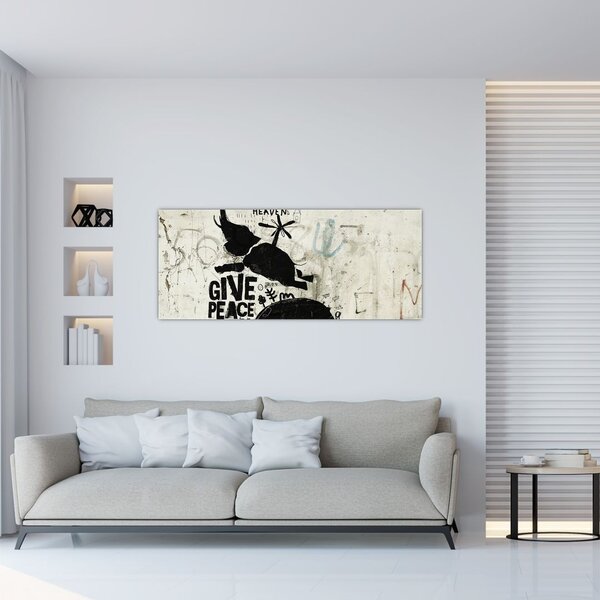 Slika - Slon nad tlemi (120x50 cm)