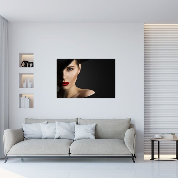 Slika - Portret ženske v klobuku (90x60 cm)