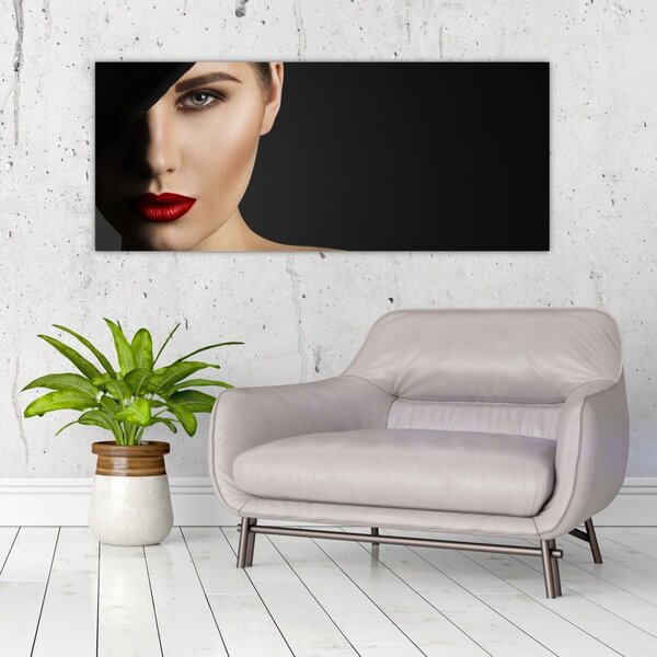 Slika - Portret ženske v klobuku (120x50 cm)