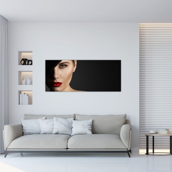 Slika - Portret ženske v klobuku (120x50 cm)