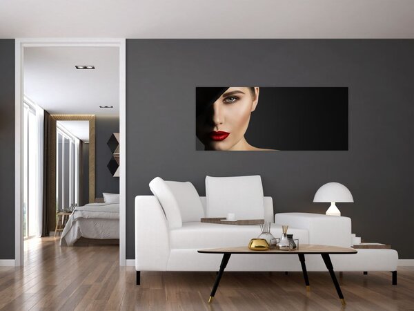 Slika - Portret ženske v klobuku (120x50 cm)