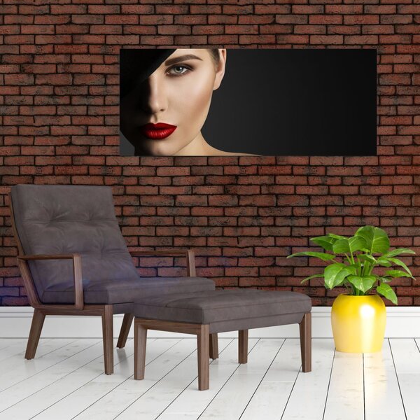 Slika - Portret ženske v klobuku (120x50 cm)