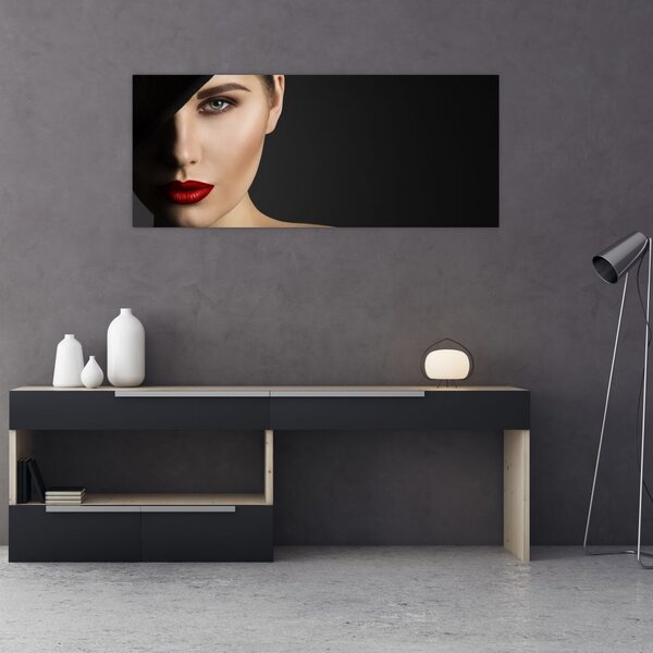 Slika - Portret ženske v klobuku (120x50 cm)
