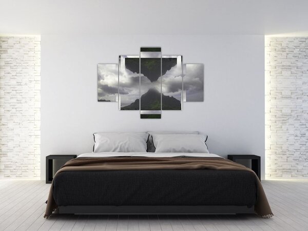 Slika - Gore na Islandiji, geometrijski kolaž (150x105 cm)