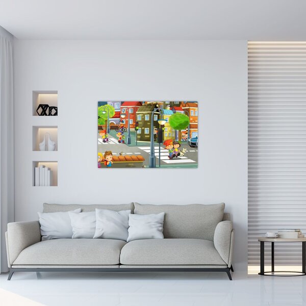 Slika - Otroško mesto (90x60 cm)
