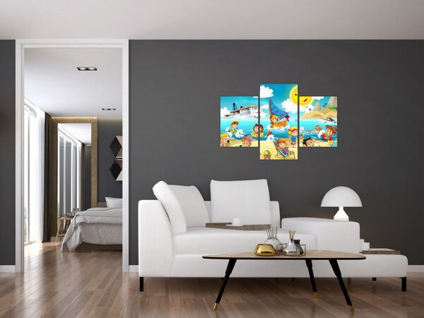 Slika - Dan na plaži (90x60 cm)