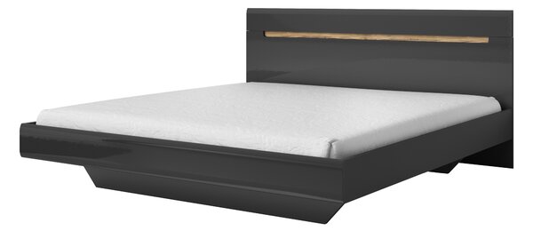 Zondo Bračni krevet 180 cm Hayle Typ 32 (siva + sivi visoki sjaj). Akcija -43%