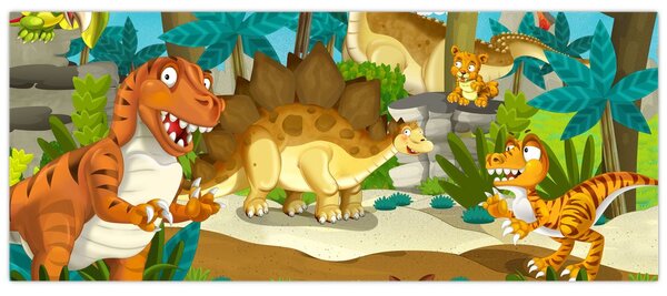 Slika - Dinozavri (120x50 cm)