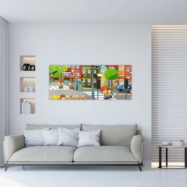 Slika - Otroško mesto (120x50 cm)