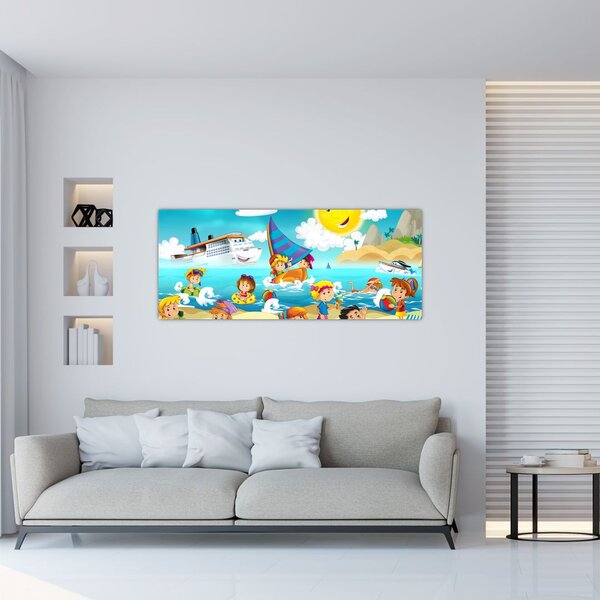 Slika - Dan na plaži (120x50 cm)