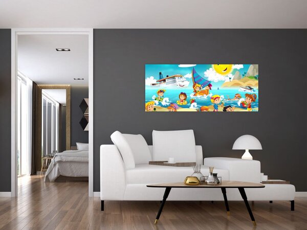 Slika - Dan na plaži (120x50 cm)