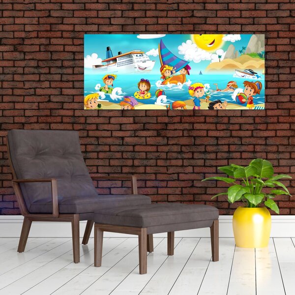Slika - Dan na plaži (120x50 cm)