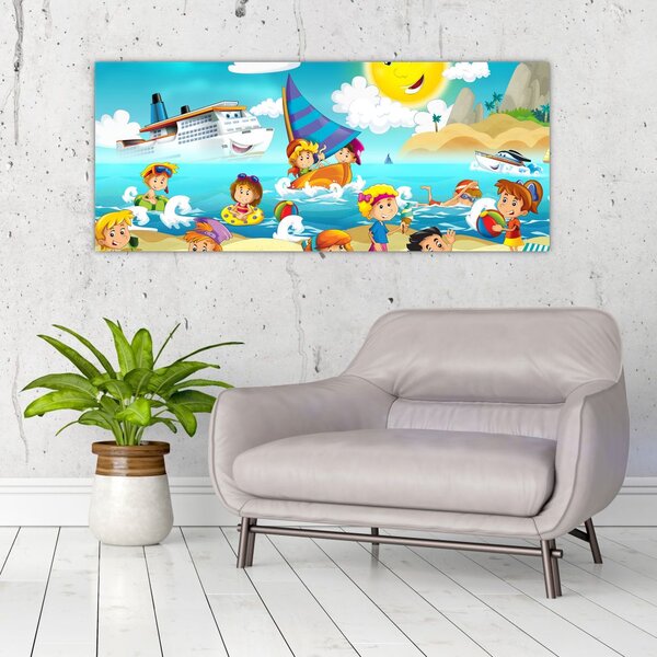 Slika - Dan na plaži (120x50 cm)