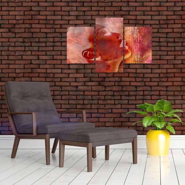 Slika - profil ženskega obraza (90x60 cm)