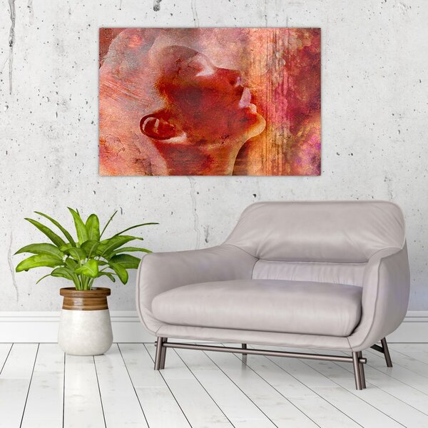 Slika - profil ženskega obraza (90x60 cm)