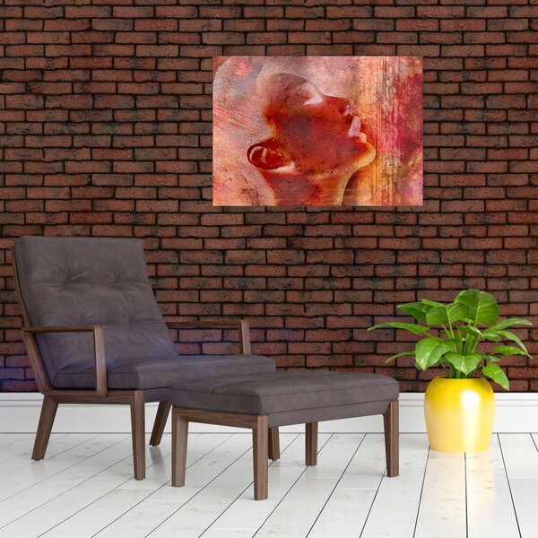 Slika - profil ženskega obraza (70x50 cm)