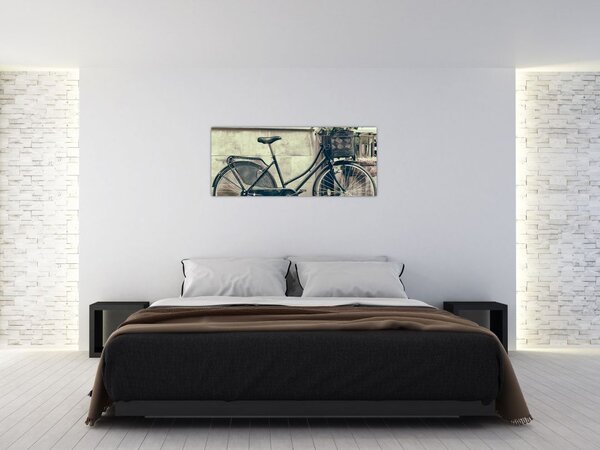 Slika - Staro kolo z rožami (120x50 cm)