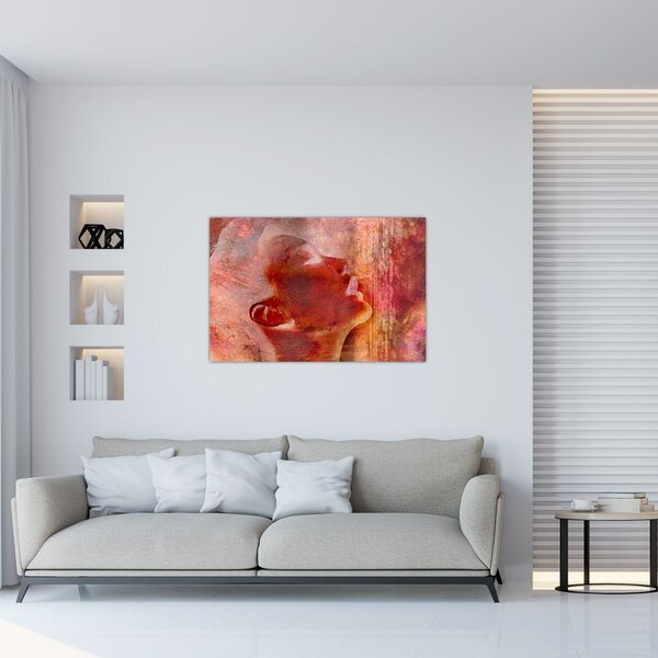 Slika - profil ženskega obraza (90x60 cm)