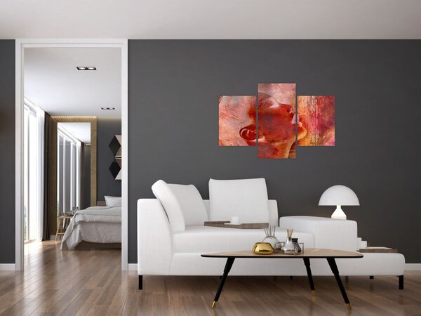 Slika - profil ženskega obraza (90x60 cm)