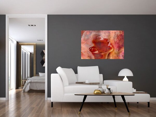 Slika - profil ženskega obraza (90x60 cm)
