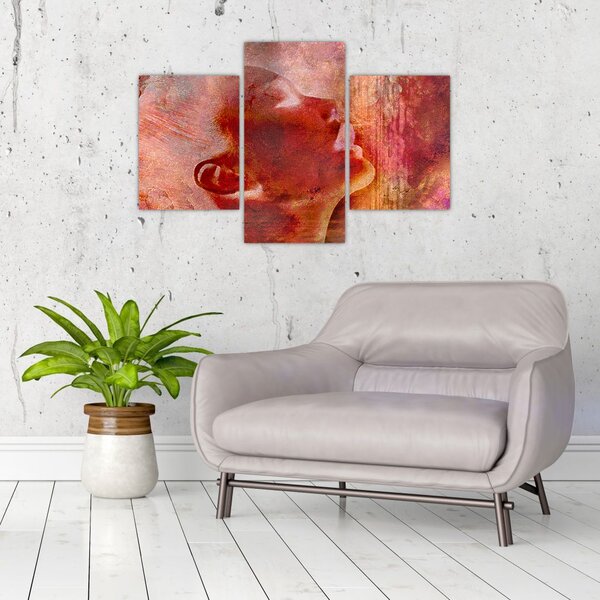 Slika - profil ženskega obraza (90x60 cm)