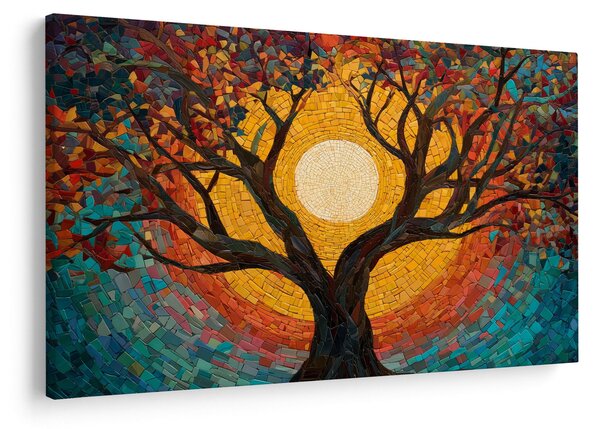 Slika - Sunce u krošnji stabla života (90x60 cm)