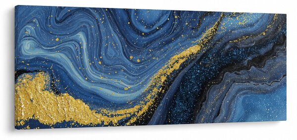 Slika - Plavo-zlatna apstrakcija (120x50 cm)