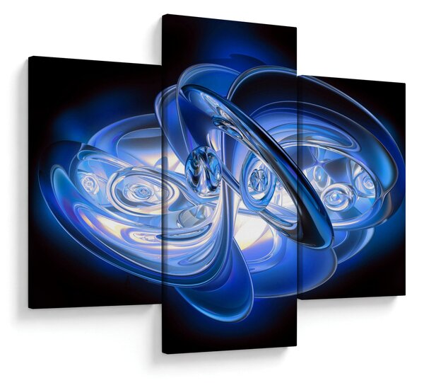 Plava apstraktna slika (90x60 cm)