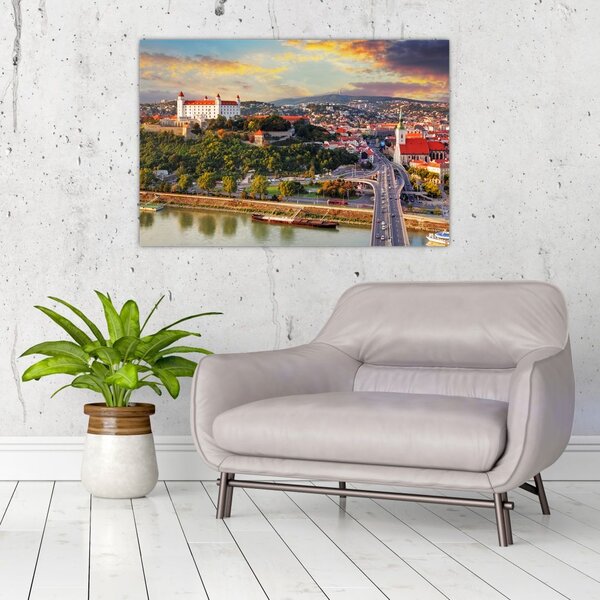 Slika - Panorama Bratislave, Slovaška (90x60 cm)