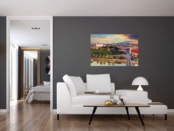 Slika - Panorama Bratislave, Slovaška (90x60 cm)