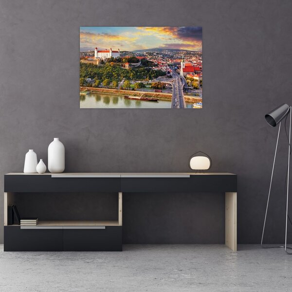 Slika - Panorama Bratislave, Slovaška (90x60 cm)