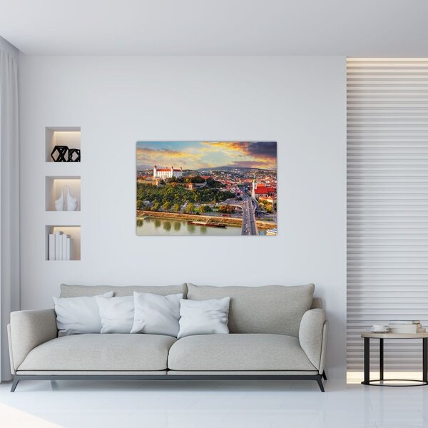 Slika - Panorama Bratislave, Slovaška (90x60 cm)