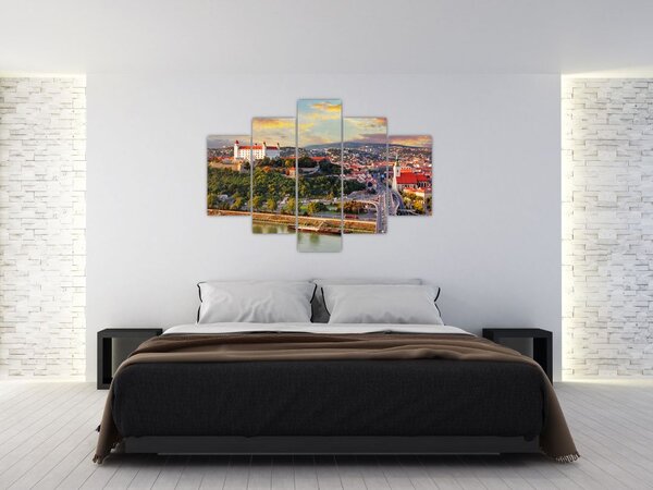 Slika - Panorama Bratislave, Slovaška (150x105 cm)