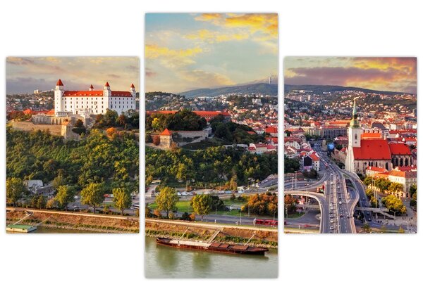 Slika - Panorama Bratislave, Slovaška (90x60 cm)