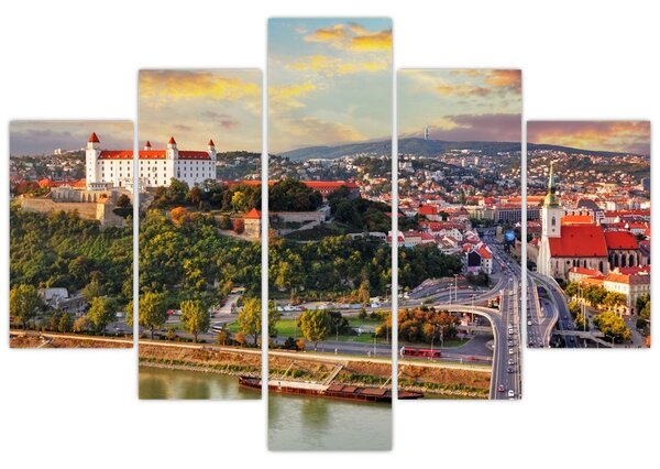 Slika - Panorama Bratislave, Slovaška (150x105 cm)