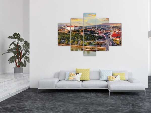 Slika - Panorama Bratislave, Slovaška (150x105 cm)