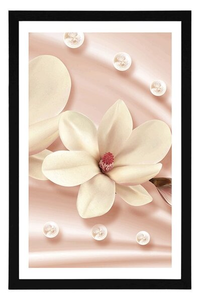 Plakat s paspartuom luksuzna magnolija