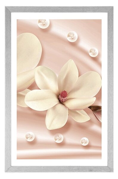 Plakat s paspartuom luksuzna magnolija