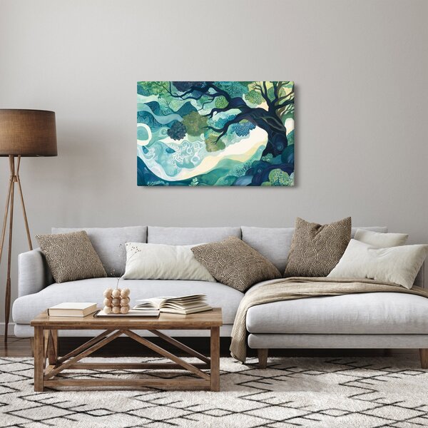 Slika – Zelena krošnja drveta života (90x60 cm)