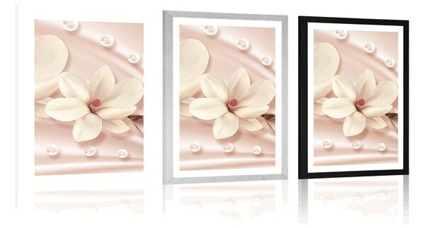 Plakat s paspartuom luksuzna magnolija