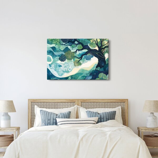 Slika – Zelena krošnja drveta života (90x60 cm)