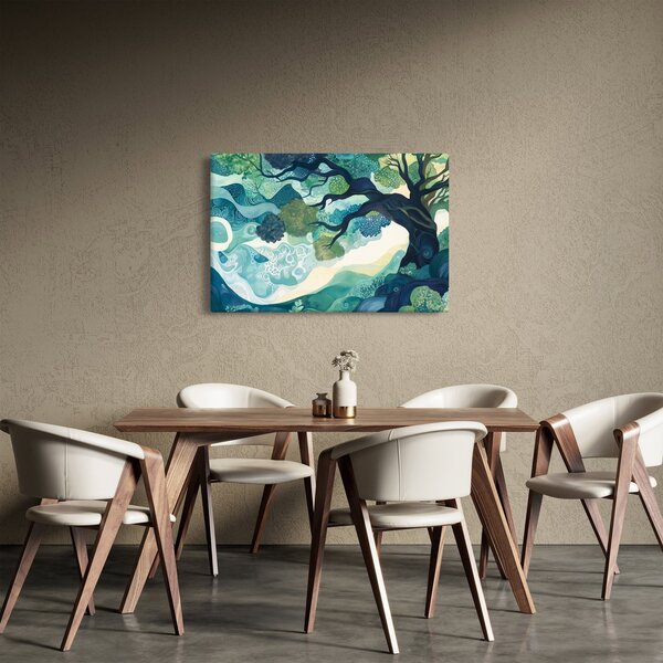 Slika – Zelena krošnja drveta života (90x60 cm)