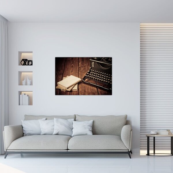 Slika pisalnega stroja (90x60 cm)