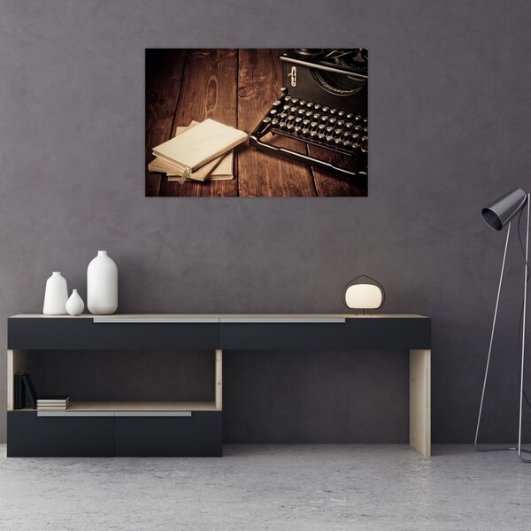 Slika pisalnega stroja (90x60 cm)