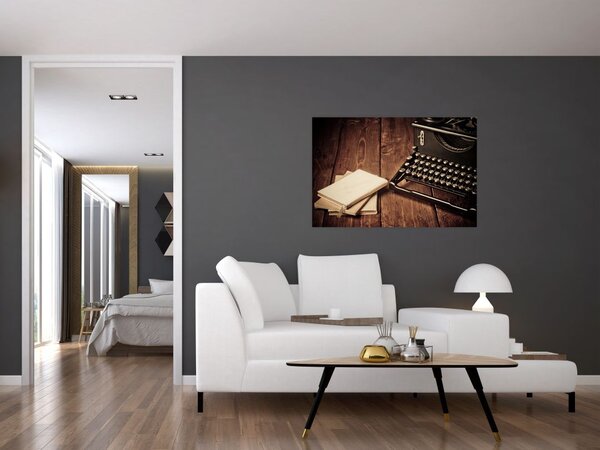 Slika pisalnega stroja (90x60 cm)