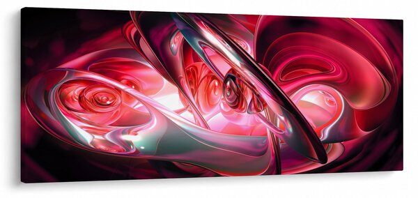 Slika crvenih fraktala (120x50 cm)