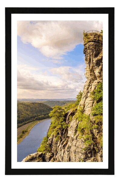 Plakat s paspartuom pogled na rijeku Labu