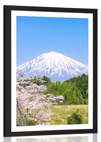 Plakat s paspartuom vulkan Fuji
