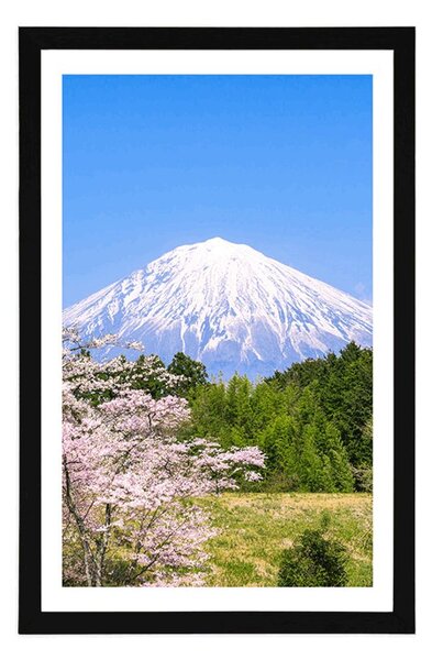 Plakat s paspartuom vulkan Fuji