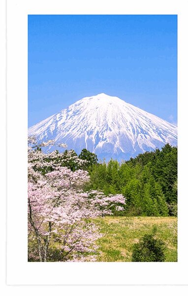 Plakat s paspartuom vulkan Fuji